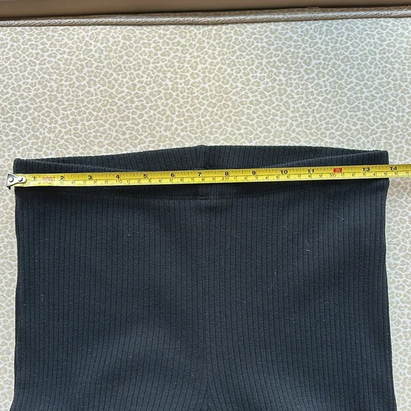 Aerie Black Ribbed Flare Long Stretch Pants - Image 8