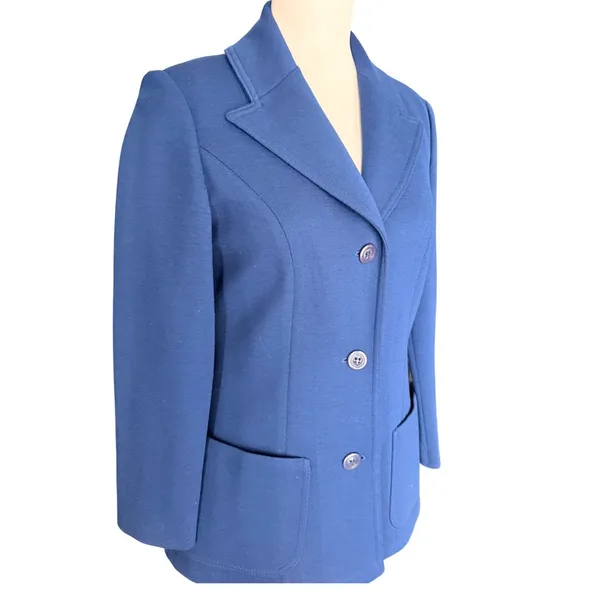 Vintage Pendleton Blue Pure Virgin Wool 3-Button Blazer Jacket USA‎ Made - Image 5