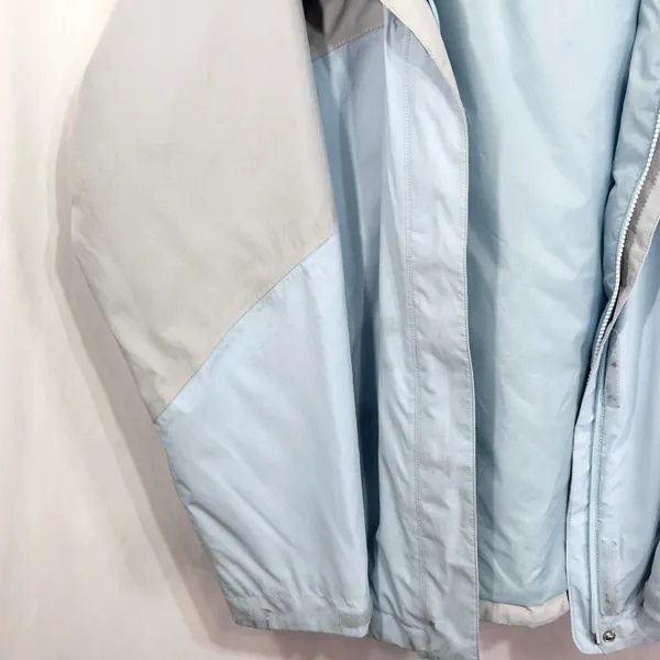 The North Face XL Jacket Colorblock Windbreaker Hooded Blue‎ Hiking Coat C - Image 3