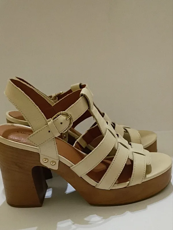 Lucky Brand Cream Platform Strappy Sandals - Image 2