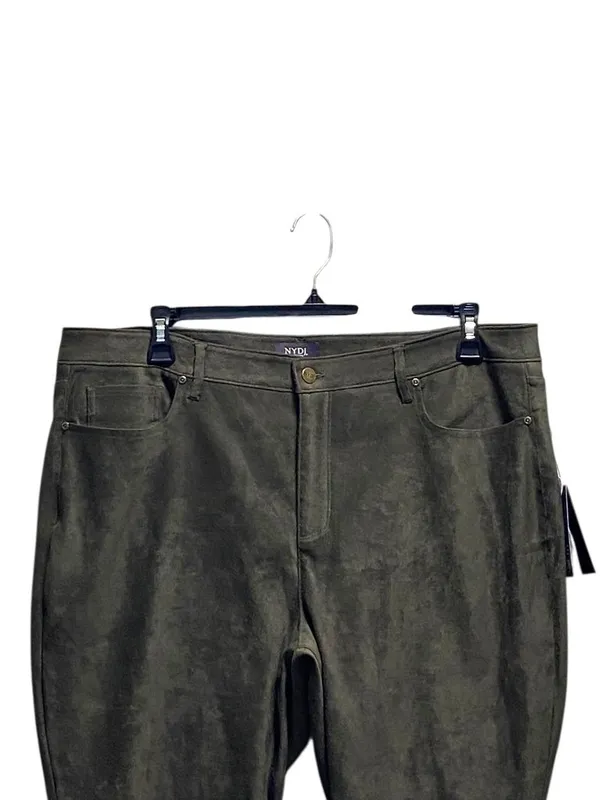 NYDJ Alina Faux Suede Pants Beige Size 18W NWT Neutral Minimalist Glam Fall Cute - Image 8