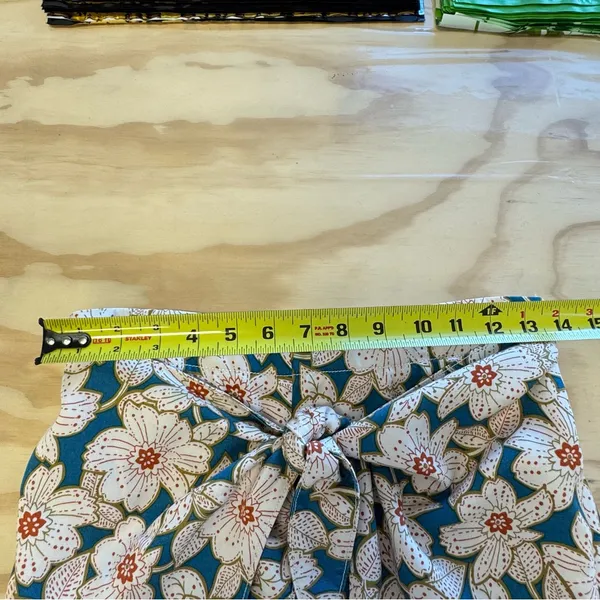 By Anthropologie Geordie Floral Front Tie Paperbag Bermuda Summer Boho Shorts XS - Image 9