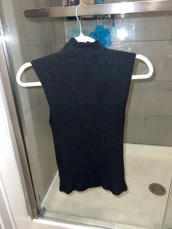 Black Turtleneck Tank Top Size XS - Image 2