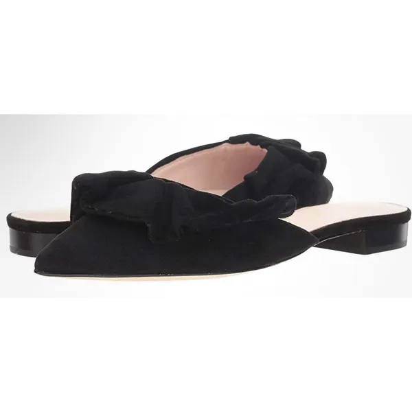 Kate Spade New York BLACK Suede Women's Fayrn‎ Point Toe Mules Size 6.5 - Image 2