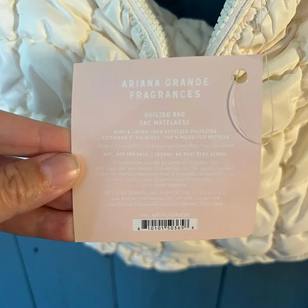 Ariana Grande Cream Quilted Hobo Bag - Image 2