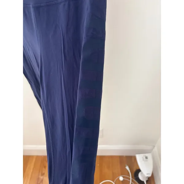Lululemon Align High-Rise‎ Pant 25 Navy Blue Graphic Logo Size 8 Nulu Leggings - Image 2