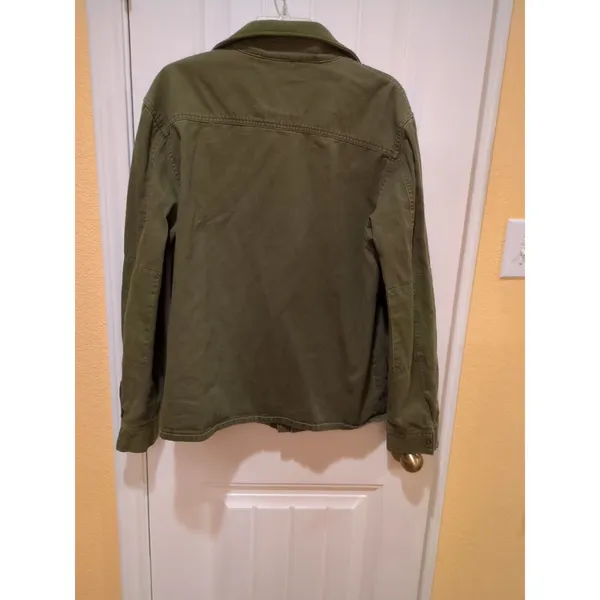 Zara Green Military Style Jacket Size L - Image 12