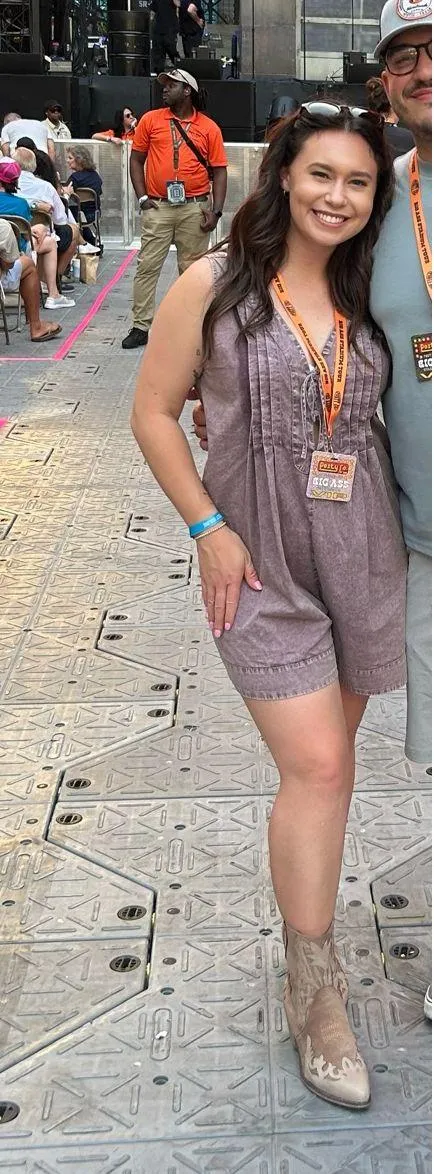Boutique Denim Romper Purple Size M - Image 2