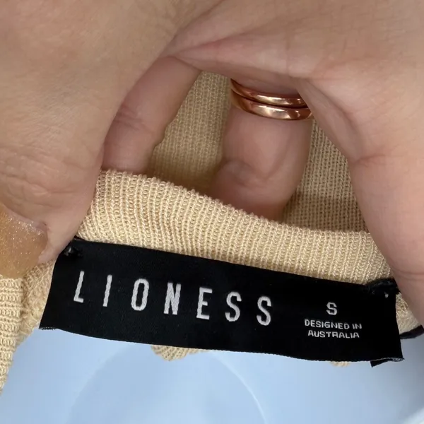 Lioness Ruched Bodycon Mini Dress Ecru Y2K Club Date Night‎ S NWT - Image 5
