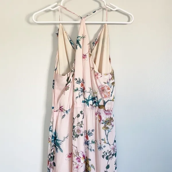 NWT LAVENDER BROWN Pink Racerback Wrap Maxi Dress Small - Image 8