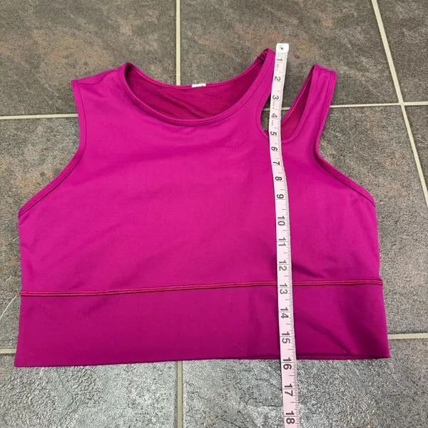 Lululemon Mastered Motion Cropped Cutout Tank Top Magenta Purple MGPR 12 - Image 9