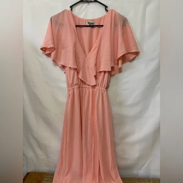 Show Me‎ Your MuMu Audrey Maxi Dress Size Small Womens Frosty Pink - Image 3