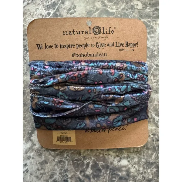 NWT Natural Life Velvet Boho Bandeau Top Headband Accessory - Image 2