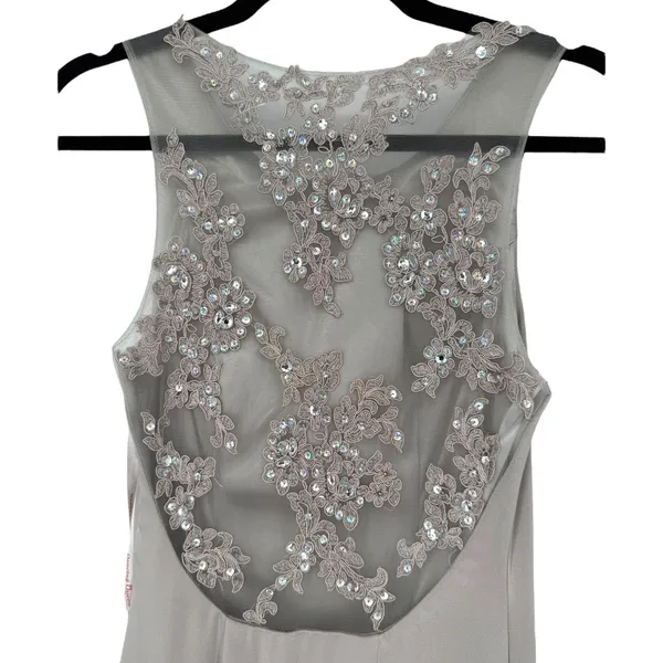 NWT Dancing Queen Sleeveless Sequin‎ Embellished Formal Long Dress Gown Size XS - Image 8