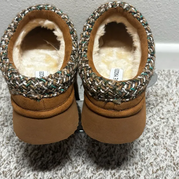 Steve Madden SELDEN TAN Platform Cozy Slip On Mule Size 8.5 - Image 3