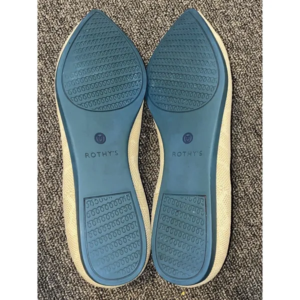 Rothy’s Sahara Gold point toe flats size W9 giraffe print (retired) - Image 8