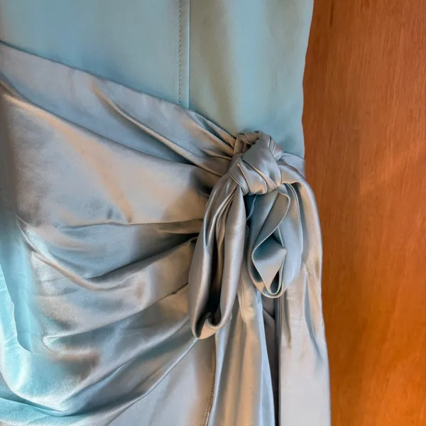 Cinq Sept Windsor Dress Aqua Blue Sleeveless‎ Tie Waist Cocktail Size 4 - Image 2