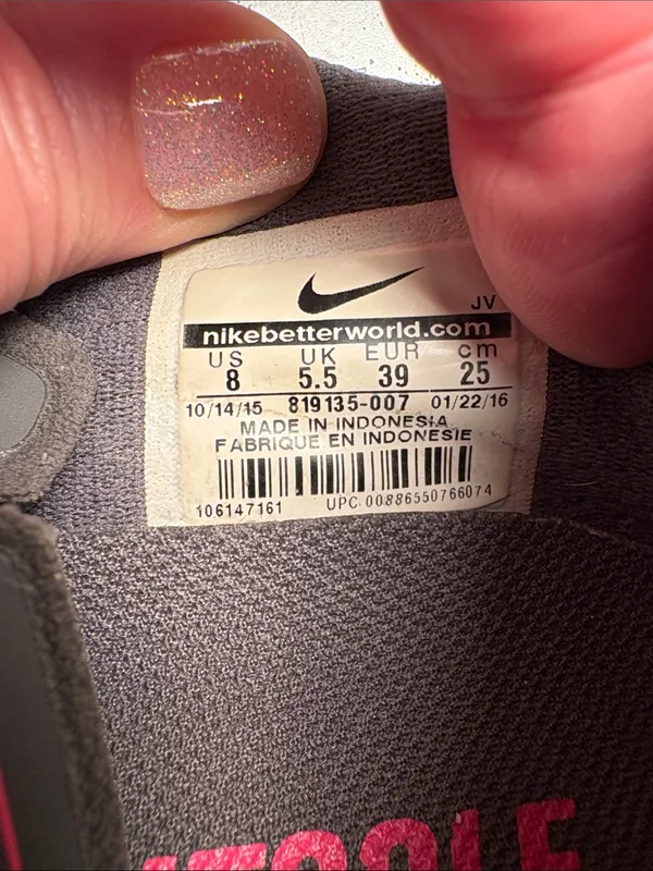 Nike Pink & Gray Women's Fitsole Running Shoes Size 8 - Image 9
