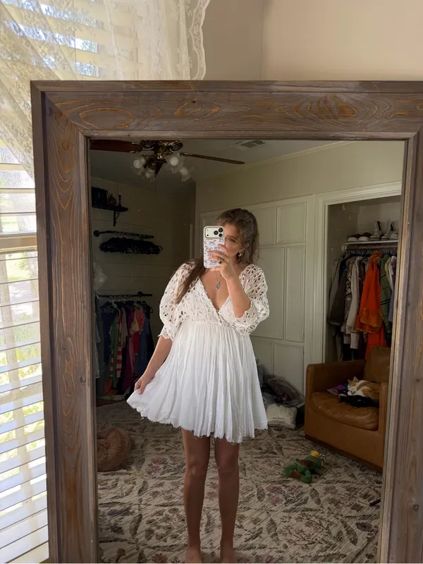 Free people Bella Note Eyelet Mini Dress - Image 2
