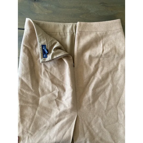 J‎ Crew The Pencil Skirt Brown Wool Blend Skirt Size 4 Lined Back Vent Career - Image 6