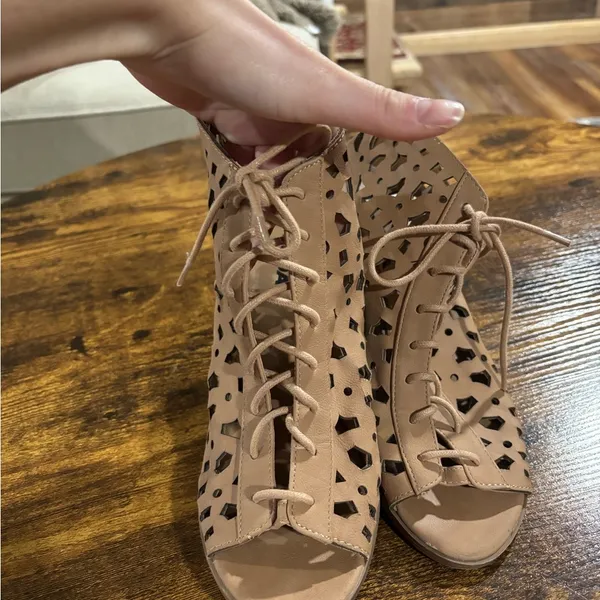TAN SODA OPEN TOE HEELS - Image 3