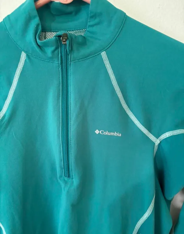 Columbia Pre-owned S/P Women Green 1/4 Zip-up Long Sleeve Active Shirt - Image 3