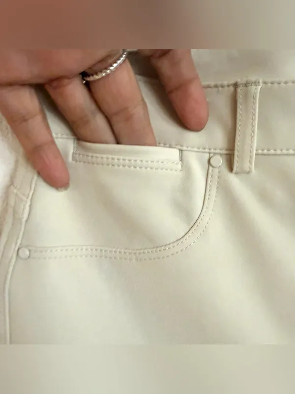 NWT Chico’s Womens Pants Ivory Cream 5 Pocket Slim Ankle Size .5 US 6 - Image 6