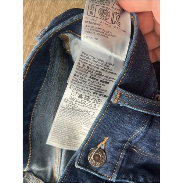 Levi’s 711 Skinny Jeans Womens 28 Dark Wash Mid Rise Stretch Denim Indigo Blue - Image 11