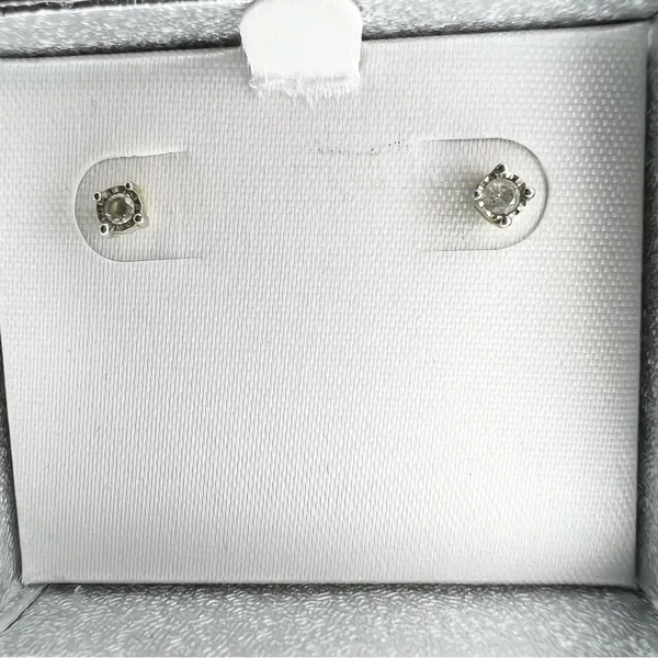 Kohl's Sterling Silver Diamond Stud Earrings - Image 3