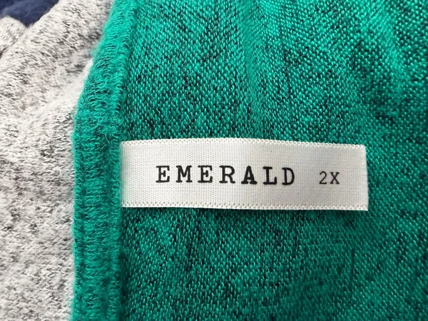 Emerald Colorblock Crewneck Pullover Sweater Top - Teal, Gray & Navy - Image 4