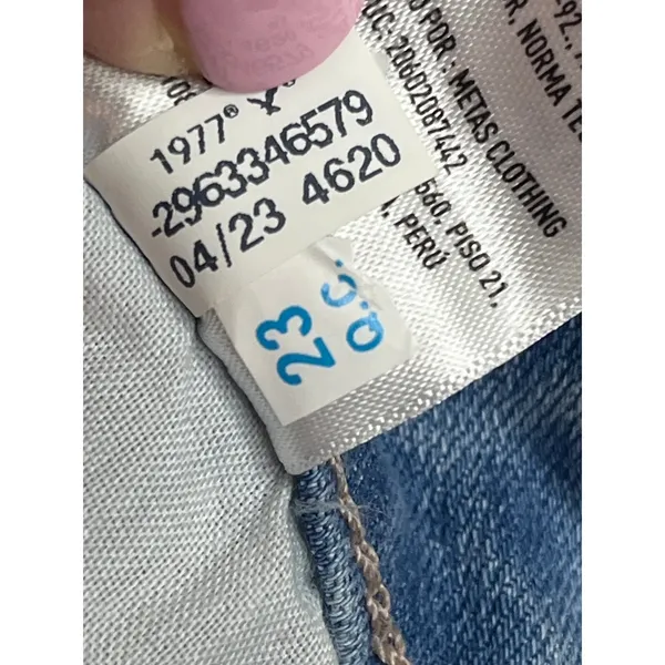 American Eagle Curvy Super High Rise Flare Jeans Stretch Slit Hem Size 10 - Image 14