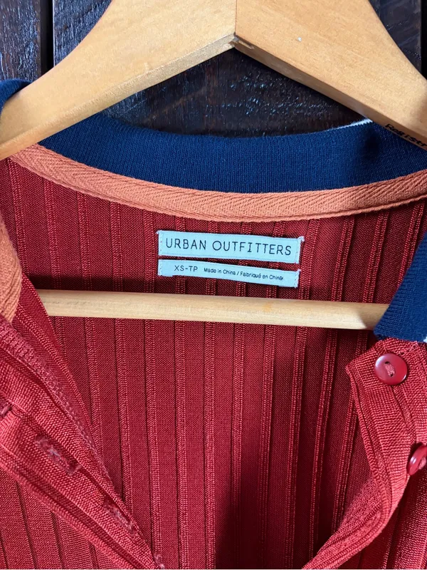 Urban Outfitters Oversized Women's Ribbed Polo Top - Image 4