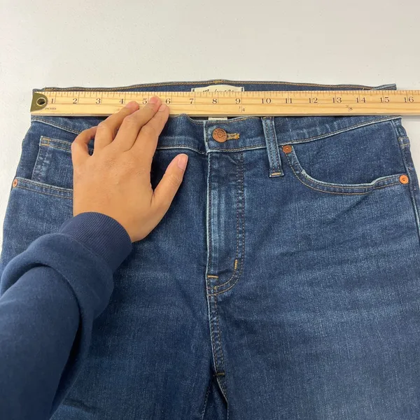 Madewell Skinny Jeans Womens 29 Blue Denim Cotton Mid Rise Medium‎ Wash - Image 9