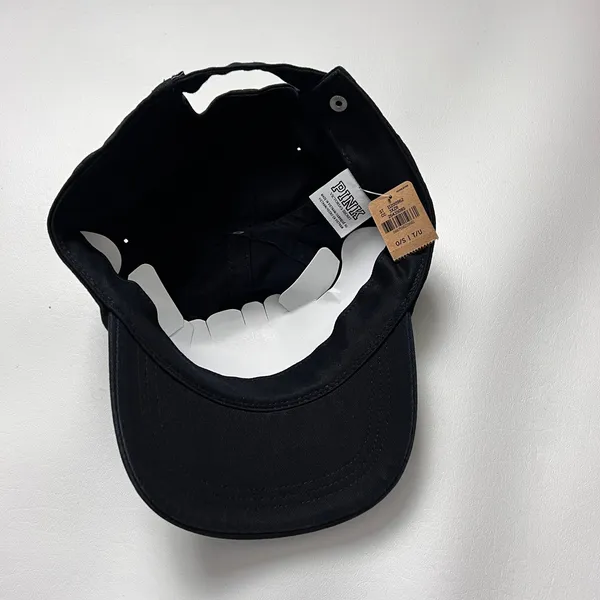 PINK Women’s Black Baseball Logo Hat NWT - Image 7