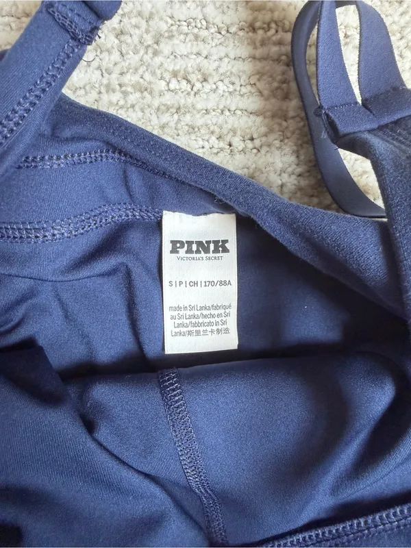 PINK Victoria's Secret Navy Mini Slip Dress - Image 3