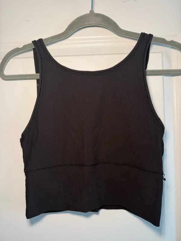 Lululemon Power Pivot Tank Ribbed Black - Image 4