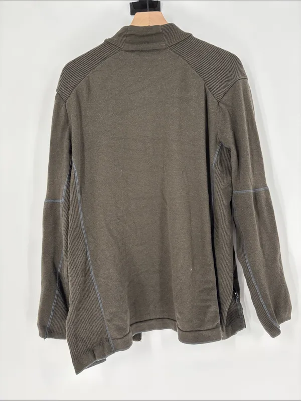 Smartwool green ribbed zip jacket xl - Image 8