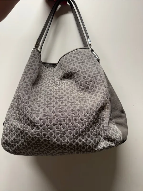 Coach Signature Jacquard Gray Hobo Bag with hangtags - Image 2