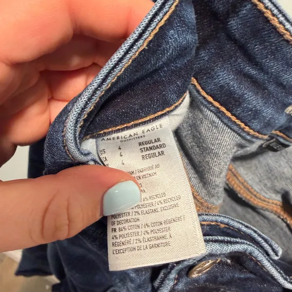 American Eagle Jegging Dark Wash 4 High Waisted Next Level Stretch Casual - Image 5