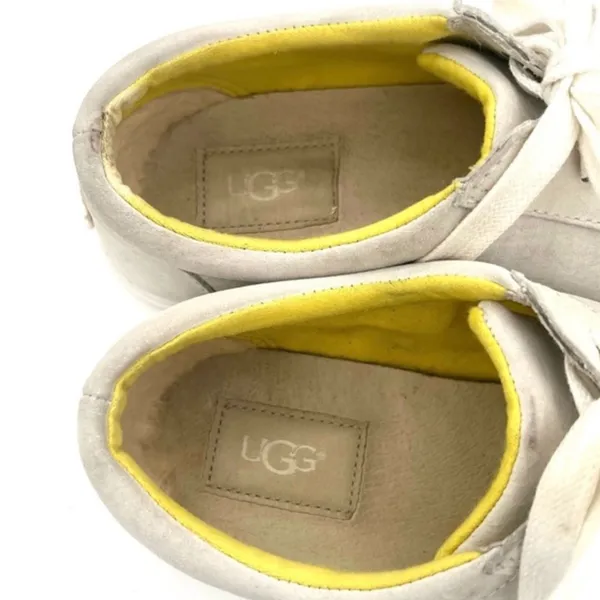 Ugg Australia Karine Sneaker Suede Lace Up Shoe off White Lily size 8 - Image 11
