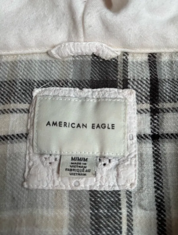 American Eagle Hooded Flannel Plaid - Image 4