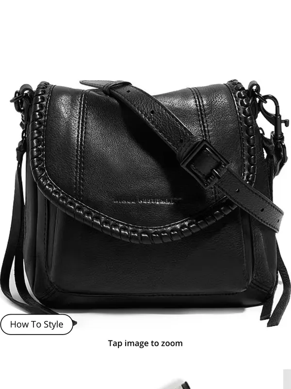 Aimee Kestenberg Mini All For Love Black Leather Crossbody Bag - Image 3