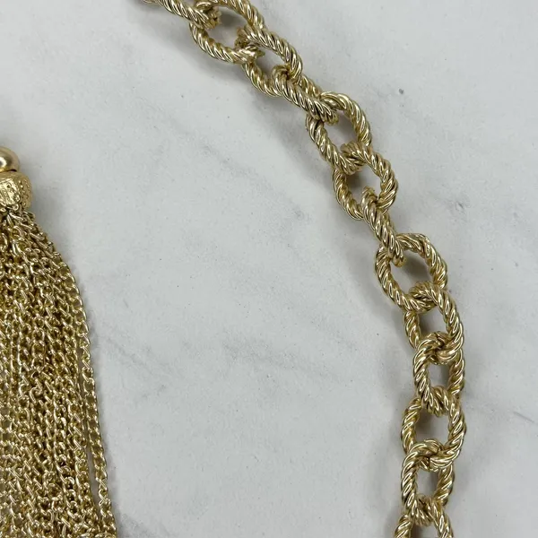 Tassel Gold Tone Chain Link Belt Extra Small/Small (XS/S) ✨ - Image 6