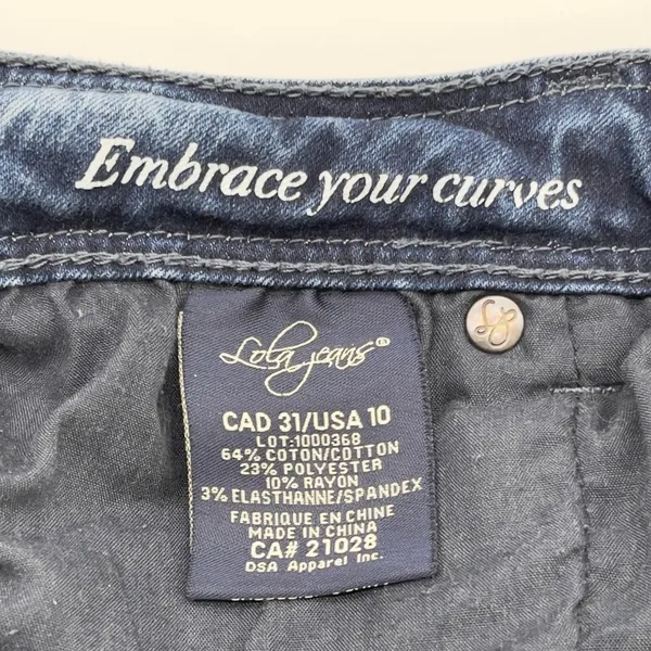 Lola Jeans Kate MB High Rise Straight Womens 10 4-Way Stretch‎ Clean Girl Go See - Image 12