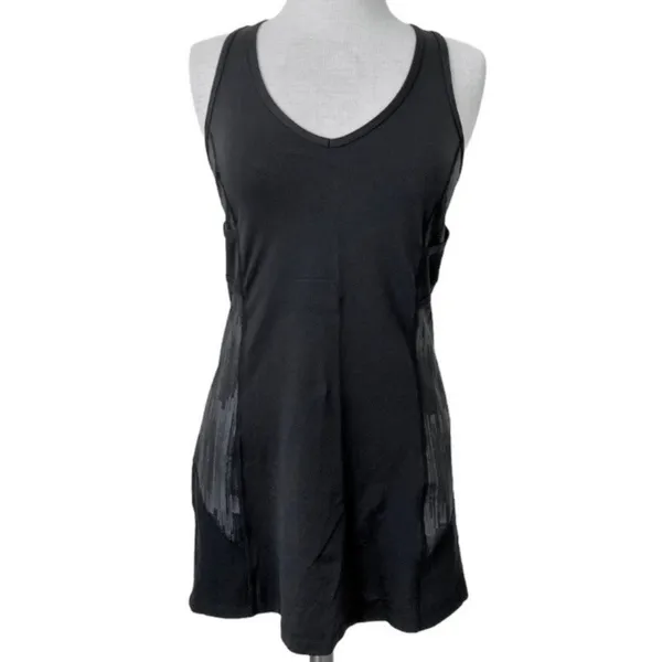 Lululemon Ace Dress Tennis Size Scratch Match Black Multi Mesh Size 4 Cut Out - Image 7