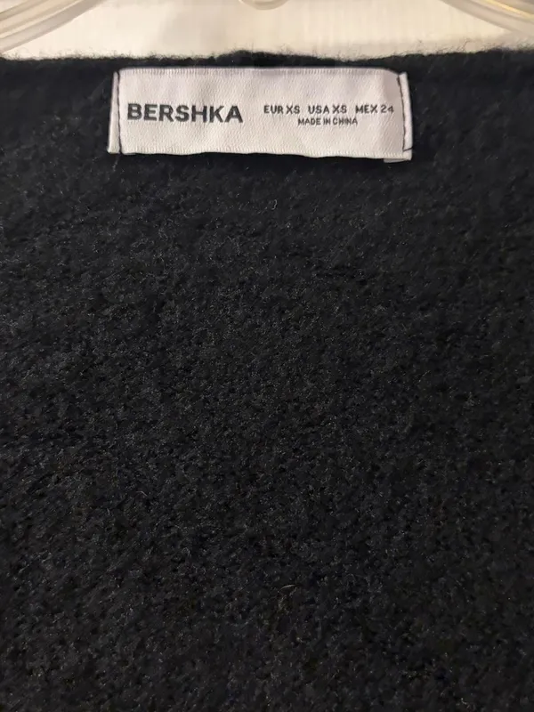 Bershka Black Wrap Tie Front Long Sleeve Cardigan - Image 4