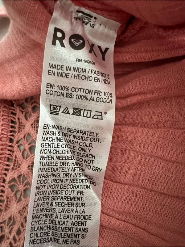 Roxy Textured crochet detailed Peplum Camisole Small - Image 5