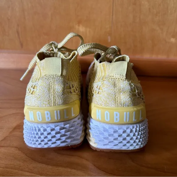 Nobull Allday Knit Running Athletic Training Gym Shoes Yellow Women's 10.5 Men 9 - Image 4