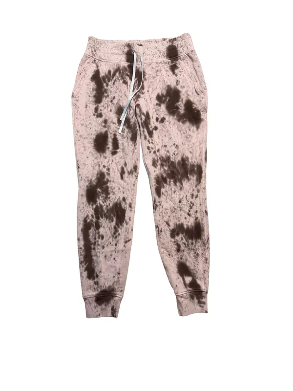 ✨ Lululemon Warm Down Jogger Size 6‎ Pink Brown Marble Dye Soft Lounge Pants ✨ - Image 2