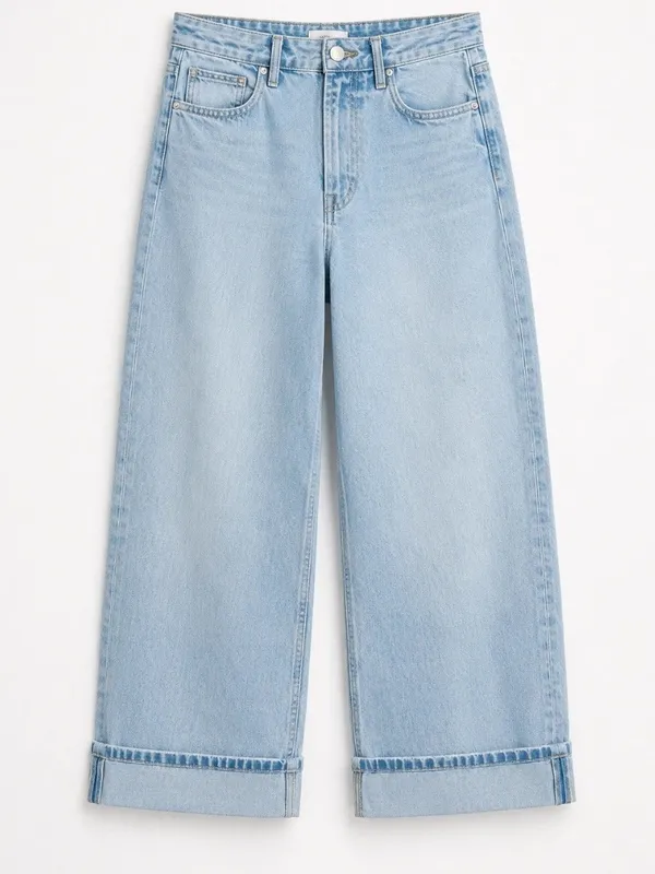 Market & Spruce Mr. Wide Leg Vintage Stretch Jeans Light Blue Size 6 NWT - Image 2